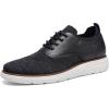 imageDECARSDZ Mens Casual Dress Shoes Knit Lightweight Breathable LaceUp Shoes Walking Work Sneakers Fashion SneakerBlue