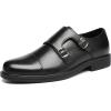 imageDECARSDZ Mens Classic Retro Double Monk Strap Casual Dress Loafer Shoes Comfortable for Business and Wedding Slip On LoafersBlack