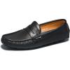 imageDECARSDZ Penny Loafers for Men Soft Lightweight Driving Boat Shoes Mens Loafers Casual Slip On ShoesBlack