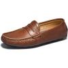 imageDECARSDZ Penny Loafers for Men Soft Lightweight Driving Boat Shoes Mens Loafers Casual Slip On ShoesDark Brown
