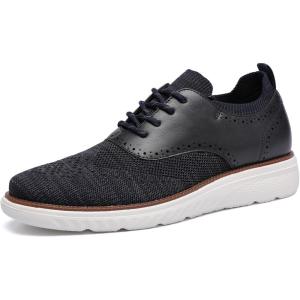 imageDECARSDZ Mens Casual Dress Shoes Knit Lightweight Breathable LaceUp Shoes Walking Work Sneakers Fashion SneakerBlue