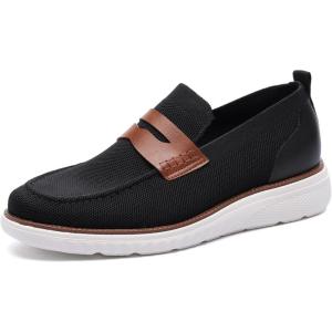 imageDECARSDZ Mens Casual Loafers Shoes Walking Sneakers Mesh Business Oxfords Work Lightweight Shoes Lightweight Slipon ShoesBlack