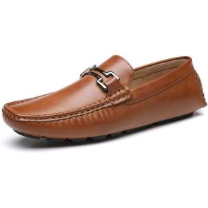 imageDECARSDZ Mens Casual Penny Loafers Moccasins SlipOns Driving ampamp Boat ShoesBrown
