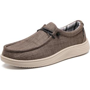 imageDECARSDZ Mens Casual Slip on Loafers Shoes Stretch Shoe Comfortable ampamp LightWeigh Use for Commuting Leisure Light ExerciseBrown