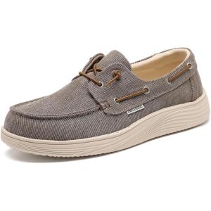 imageDECARSDZ Mens Penny Loafers Slip On Shoes Walking Shoe for Mens Lightweight Casual Knit LoaferKhaki