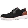 imageDECARSDZ Mens Casual Oxfords Shoes Breathable Knit Leisure Mesh Sneakers LaceUp Lightweight Walking Fashion SneakerBlack