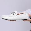 imageDECARSDZ Mens Casual Slip on Soft Lightweight Driving Penny Loafers for Men Shoes White