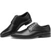 imageDECARSDZ Mens Classic Formal Oxford Laceup Faux Patent Leather Shoe for Men Business Wedding Suit Tuxedo Dress ShoesBlack
