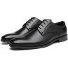 imageDECARSDZ Mens Classic Formal Oxford Laceup Faux Patent Leather Shoe for Men Business Wedding Suit Tuxedo Dress ShoesBlack