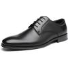 imageDECARSDZ Mens Classic Formal Oxford Laceup Faux Patent Leather Shoe for Men Business Wedding Suit Tuxedo Dress ShoesBlack