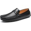 imageDECARSDZ Mens Penny Casual Loafers Slip On Shoe Driving Boat Dress ShoesBlack