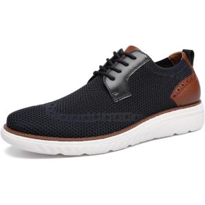imageDECARSDZ Mens Casual Oxfords Shoes Breathable Knit Leisure Mesh Sneakers LaceUp Lightweight Walking Fashion SneakerBlue