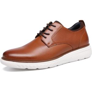 imageDECARSDZ Mens Classic Casual Dress Formal Oxford Lace Up Wedding ShoesBrown