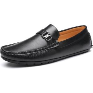 imageDECARSDZ Mens Penny Casual Loafers Slip On Shoe Driving Boat Dress ShoesBlack