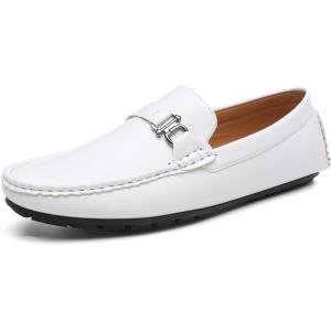 imageDECARSDZ Mens Penny Casual Loafers Slip On Shoe Driving Boat Dress ShoesWhite