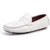 imageDECARSDZ Mens Lightweight Casual Penny Loafers Soft for Driving Slip on Shoes for MenWhite