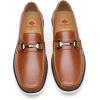 imageDECARSDZ Men Comfy Slipon Lightweight Penny Loafers Mens Casual Dress Shoes BlackCamel 006