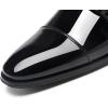 imageDECARSDZ Mens Classic Faux Patent Leather Laceup Oxford Tuxedo Dress Shoes Black Use for Business Wedding Formal Dinners Church Services Theatre PerformanceBlack