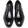 imageDECARSDZ Mens Classic Faux Patent Leather Laceup Oxford Tuxedo Dress Shoes Black Use for Business Wedding Formal Dinners Church Services Theatre PerformanceBlack