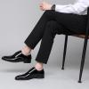 imageDECARSDZ Mens Classic Faux Patent Leather Laceup Oxford Tuxedo Dress Shoes Black Use for Business Wedding Formal Dinners Church Services Theatre PerformanceBlack