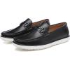 imageDECARSDZ Men Comfy Slipon Lightweight Penny Loafers Mens Casual Dress Shoes BlackBlack 006