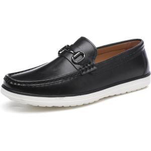 imageDECARSDZ Men Comfy Slipon Lightweight Penny Loafers Mens Casual Dress Shoes BlackBlack 006