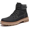 imageDECARSDZ Mens Fashion Laceup Casual Chukka Boots for MenBlack