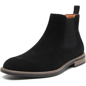 imageDECARSDZ Mens Chelsea Boots Casual Classic Comfy SlipOn Suede Chukka Mens Ankle BootBlack1029
