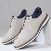 imageDECARSDZ Mens Dress Casual Shoes Lace Up Oxfords for MenBeige047