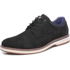 imageDECARSDZ Mens Dress Casual Shoes Lace Up Oxfords for MenBlack047