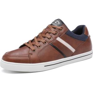 imageDECARSDZ Mens Business Casual Dress Sneakers Fashionable Comfortable Shoes for Mens SneakersCamel