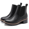 image:imageDECARSDZ Womens Chunky Heel Chelsea Booties Fashion Slipon Ankle Boot with Elastic Side Band Casual Women BootsBlack