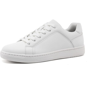 image:imageDECARSDZ Mens Fashion Laceup Shoes Black  Comfortable Flat Casual Sports ShoesWhite