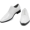 image:imageDECARSDZ Mens Faux Patent Leather Classic Laceup Formal Oxford Tuxedo Dress ShoesWhite
