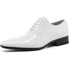image:imageDECARSDZ Mens Faux Patent Leather Classic Laceup Formal Oxford Tuxedo Dress ShoesWhite